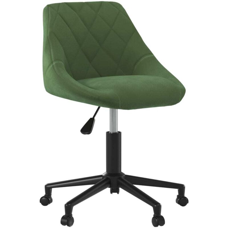 

vidaXL Silla de oficina giratoria de terciopelo verde oscuro - Verde