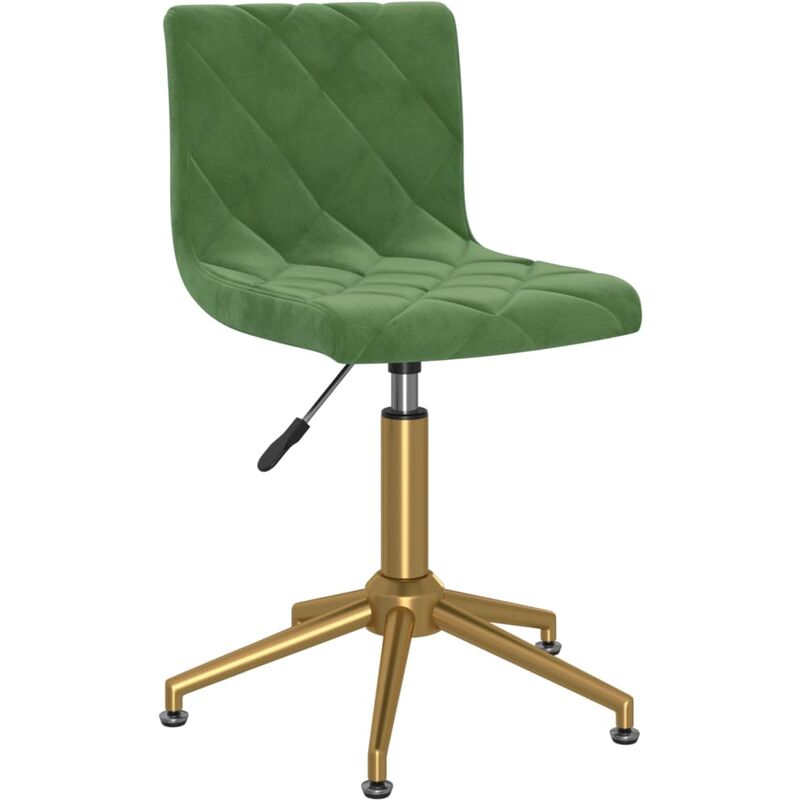 

vidaXL Silla de oficina giratoria de terciopelo verde oscuro - Verde