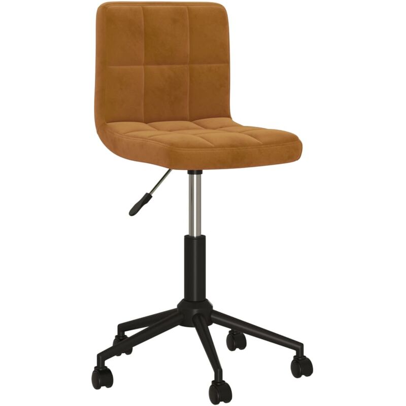 

Silla de oficina giratoria de terciopelo marrón - Marrón - Vidaxl