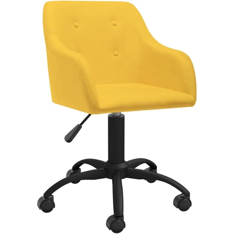 

vidaXL Silla de oficina giratoria tela amarilla - Amarillo