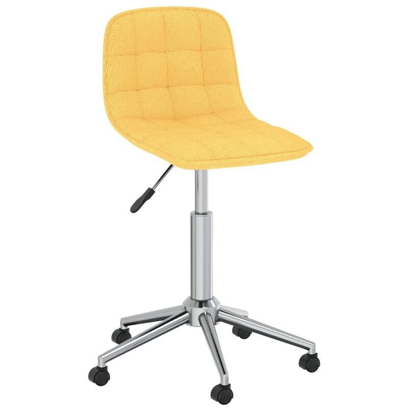 

vidaXL Silla de oficina giratoria tela amarilla - Amarillo