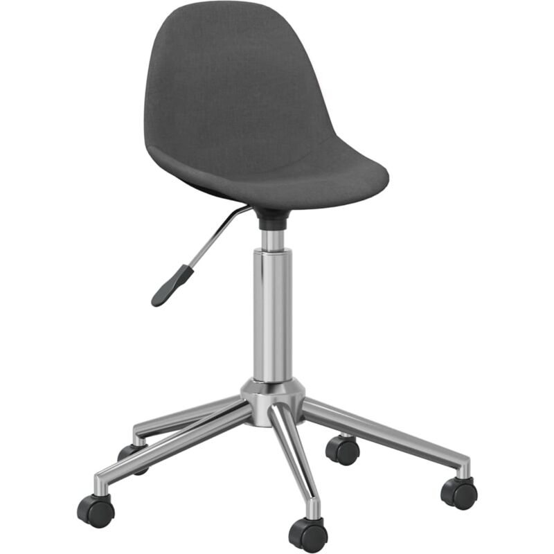 

vidaXL Silla de oficina giratoria tela gris oscuro - Gris