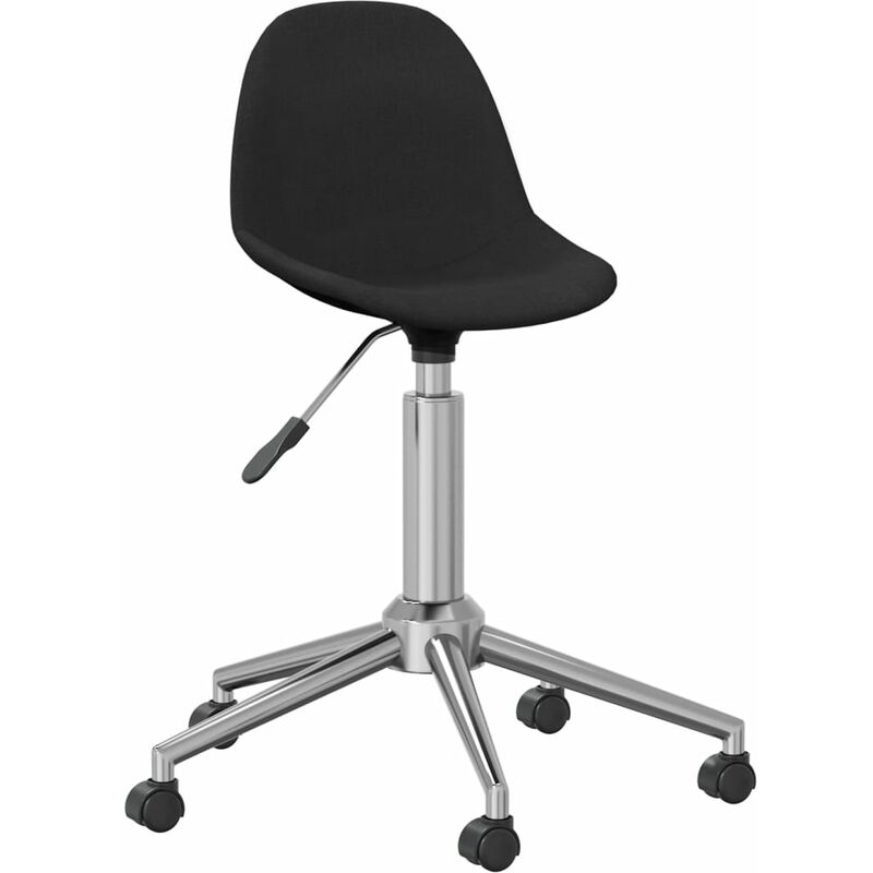 

Silla de oficina giratoria de tela negra - Negro - Vidaxl