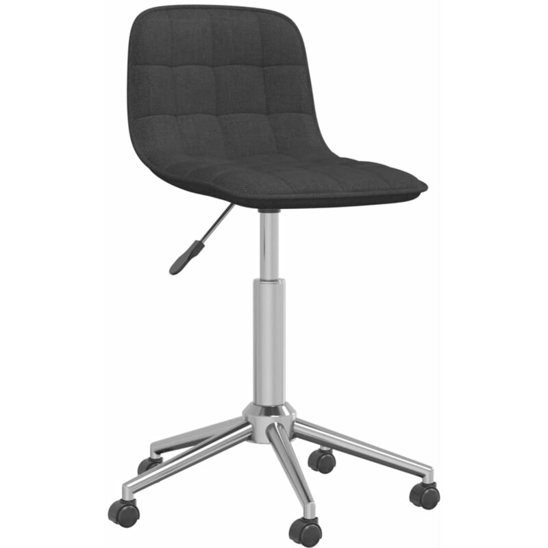 

vidaXL Silla de oficina giratoria tela gris oscuro - Gris