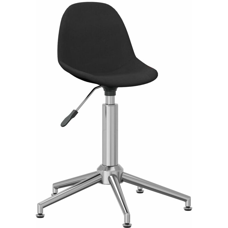 

Silla de oficina giratoria de tela negra - Negro - Vidaxl