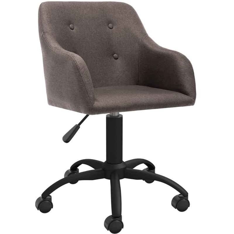 

vidaXL Silla de oficina giratoria tela gris taupé - Gris Topo