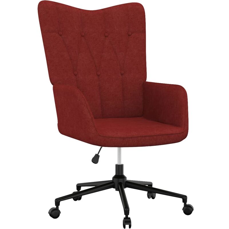 

Silla de relajación de tela rojo tinto - Rojo - Vidaxl