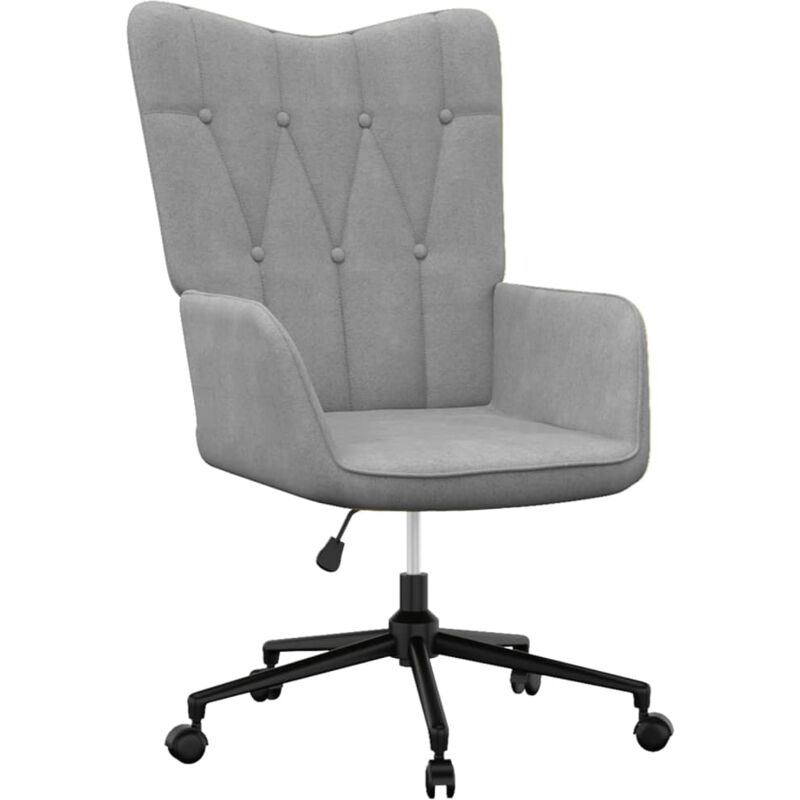 

Silla de relajación de tela gris claro - Gris - Vidaxl