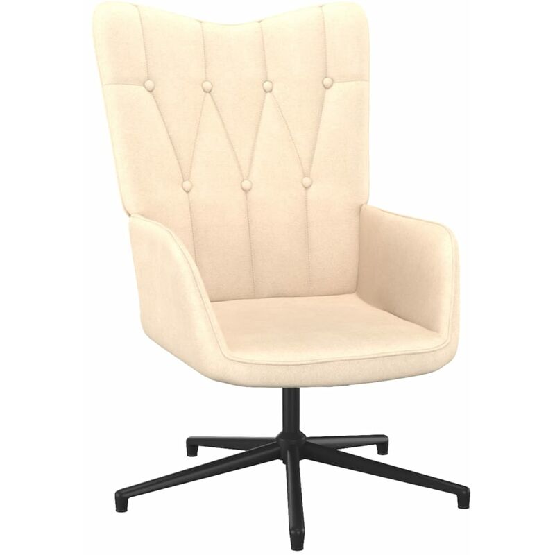 

Silla de relajación de tela 62x67x97,5 cm crema - Crema - Vidaxl