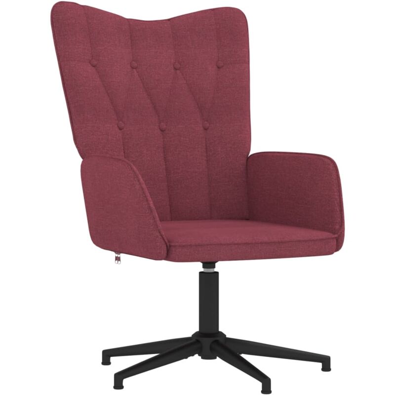 

Silla de relajación de tela 62x67x97,5 cm rojo tinto - Rojo - Vidaxl