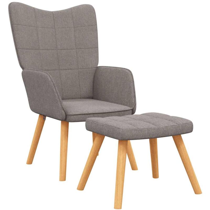 

Silla de relajación de tela 62x68,5x96 cm taburete gris taupe - Gris Topo - Vidaxl