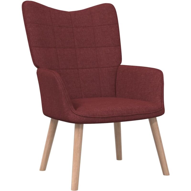 

Silla de relajación de tela 62x68,5x96 cm rojo tinto - Rojo - Vidaxl