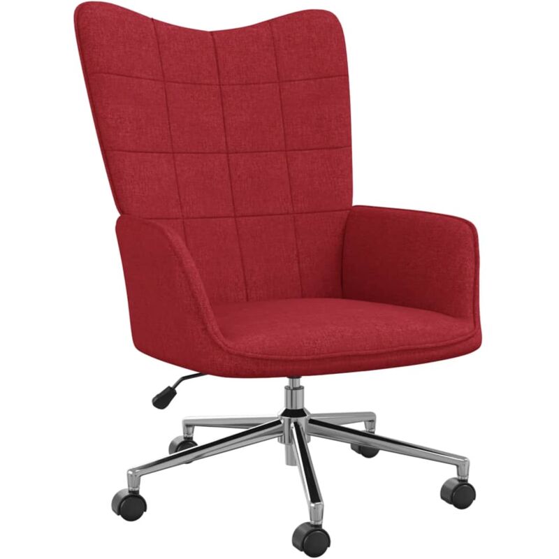

Silla de relajación de tela rojo tinto - Rojo - Vidaxl