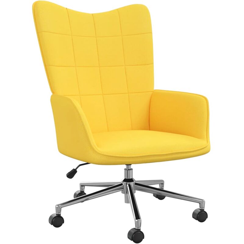

Silla de relajación de tela amarillo mostaza - Amarillo - Vidaxl