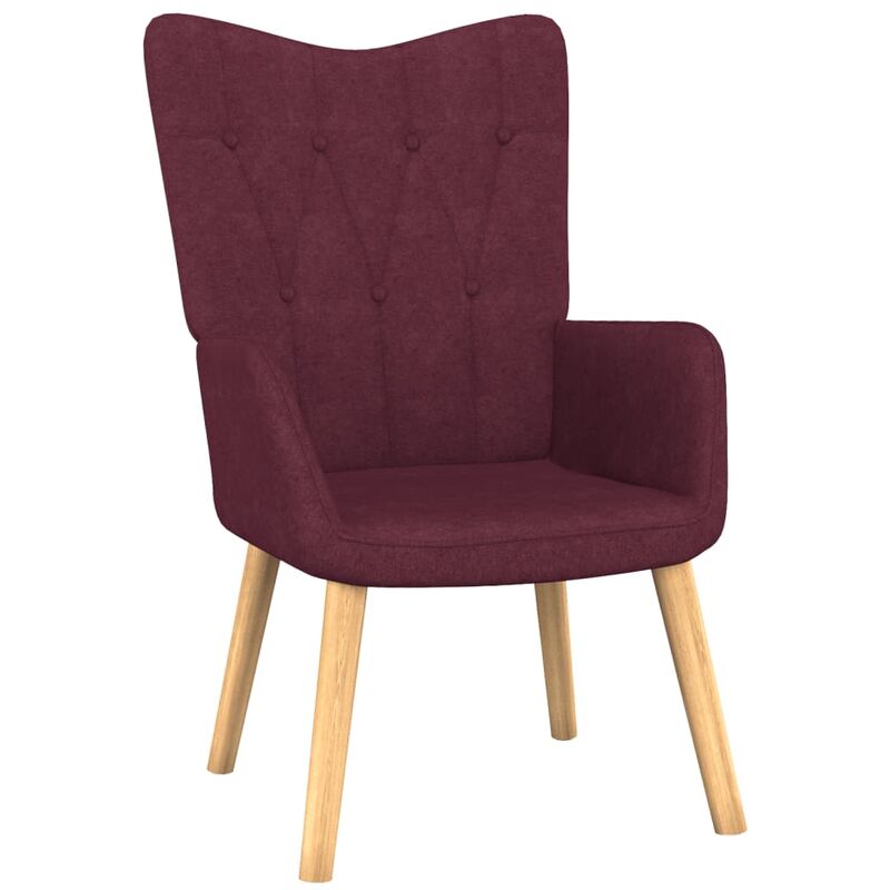 

Silla de relajación de tela 62x68,5x96 cm morado - Púrpura - Vidaxl