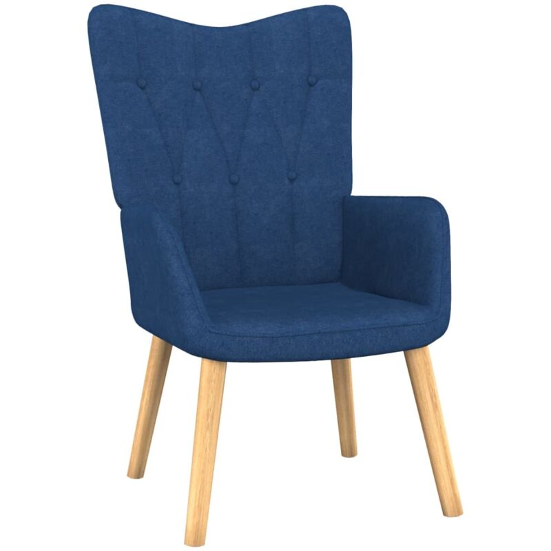 

Silla de relajación de tela 62x68,5x96 cm azul - Azul - Vidaxl