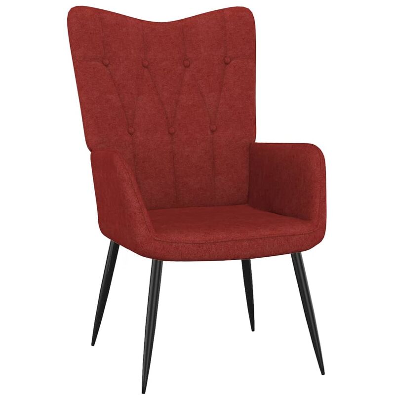 

Silla de relajación de tela 62x68,5x96 cm rojo vino - Rojo - Vidaxl