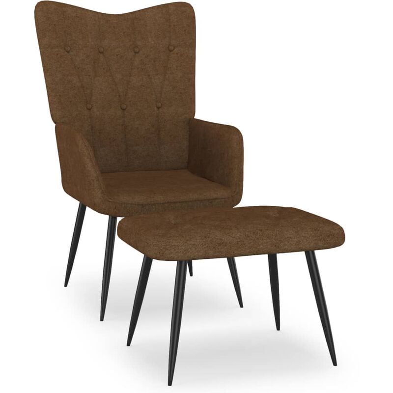 

Silla de relajación con taburete tela 62x68,5x96 cm marrón - Marrón - Vidaxl