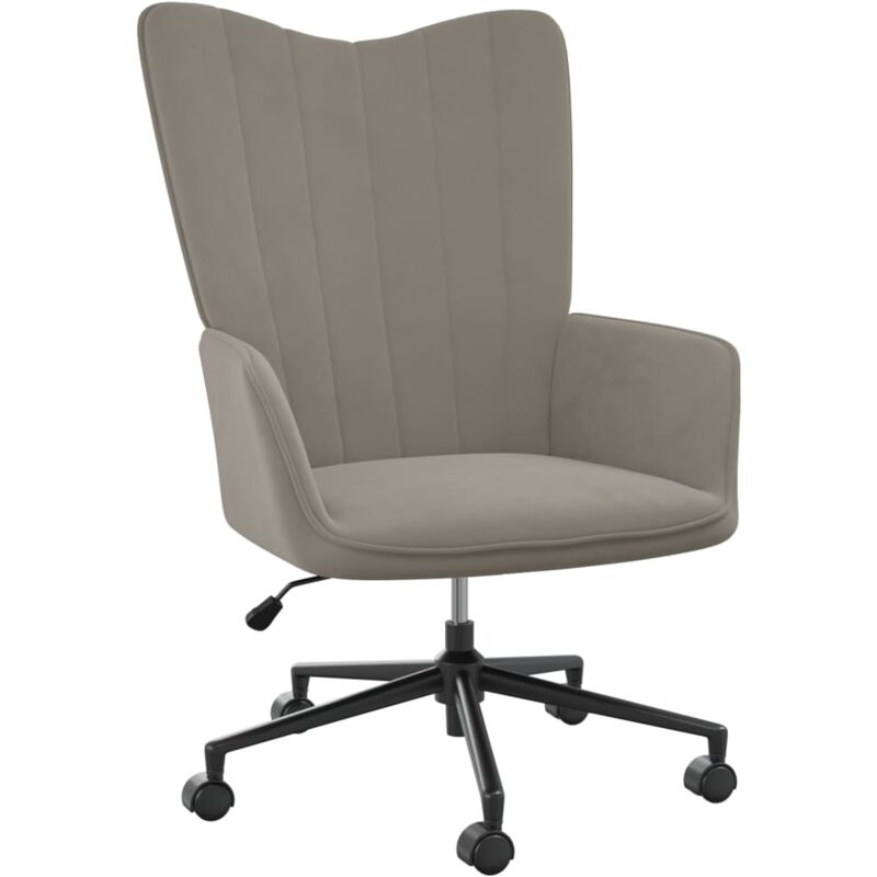 

Silla de relajación de terciopelo gris claro - Gris - Vidaxl