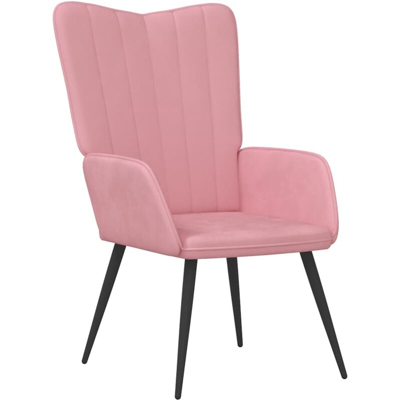 

Silla de relajación de terciopelo rosa - Rosa - Vidaxl