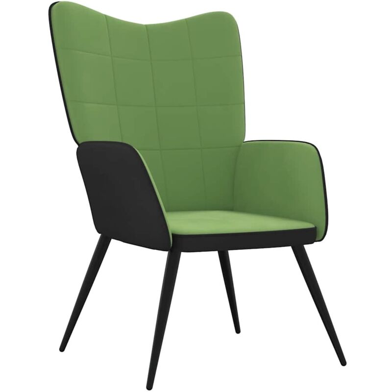 

Vidaxl - Silla de relajación terciopelo y PVC verde - Verde