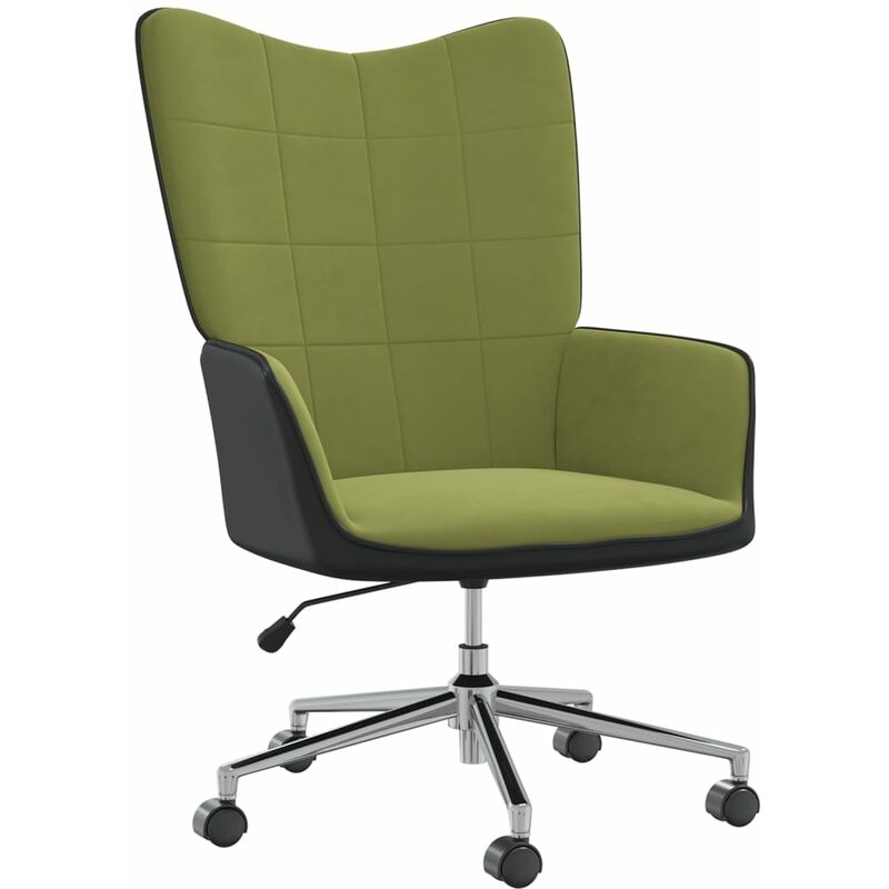 

Silla de relajación terciopelo verde y PVC - Verde - Vidaxl