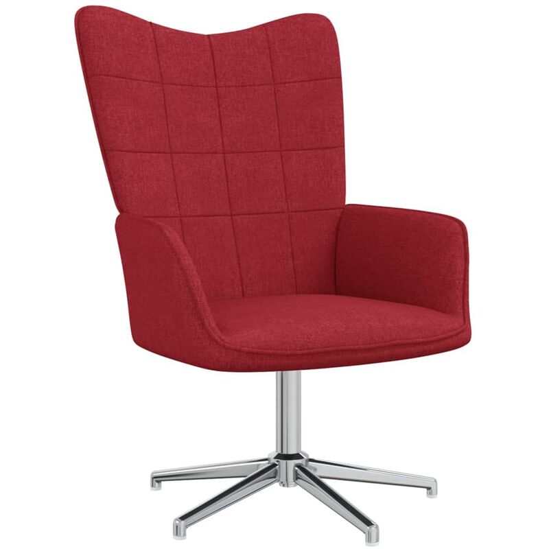 

Silla de relajación con reposapiés tela rojo tinto - Rojo - Vidaxl
