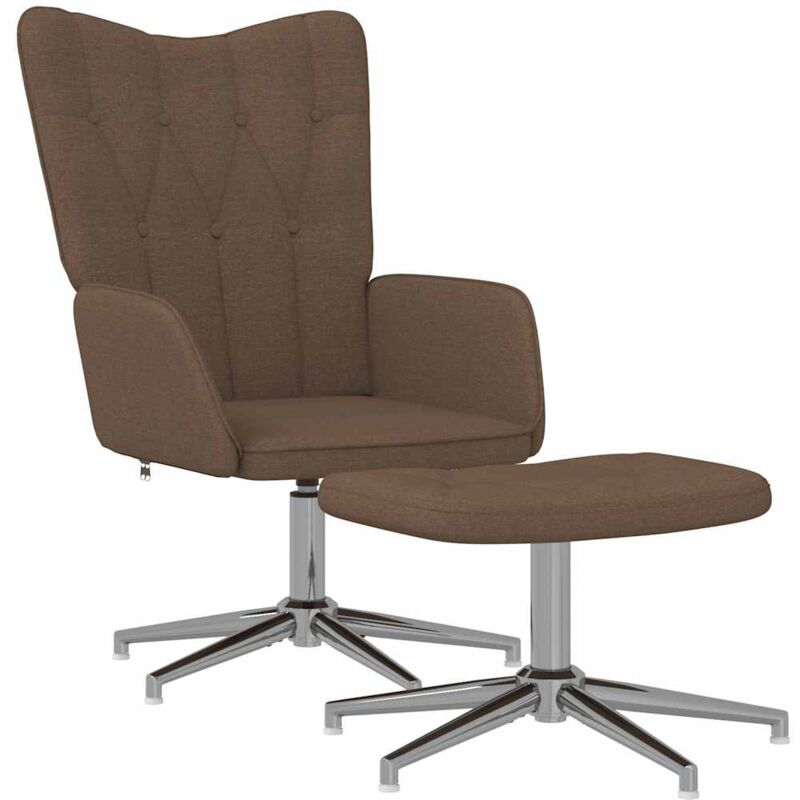 

Silla de relajación de tela marrón - Marrón - Vidaxl