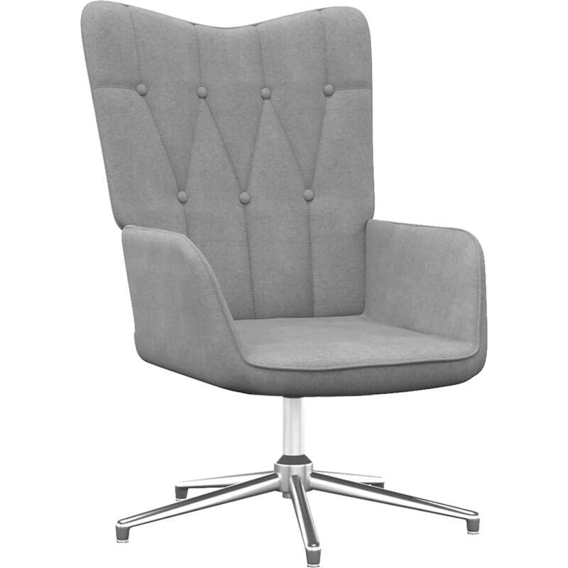

Silla de relajación de tela gris claro - Gris - Vidaxl