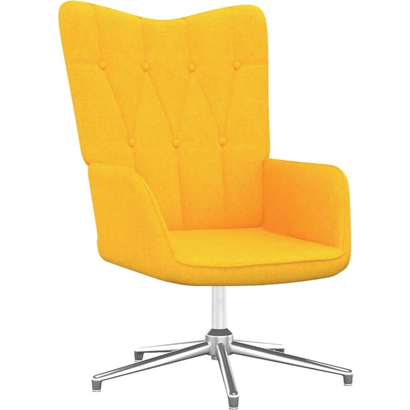 

Silla de relajación de tela amarillo mostaza - Amarillo - Vidaxl