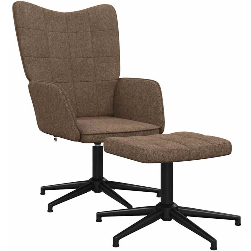 

Silla de relajación de tela reposapiés marrón - Marrón - Vidaxl