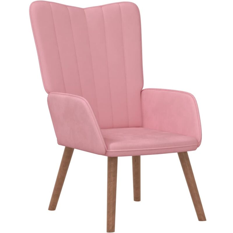 

Silla de relajación de terciopelo rosa - Rosa - Vidaxl