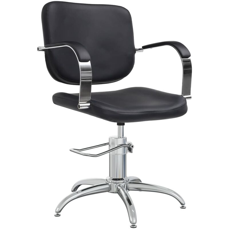 

Silla de salón de belleza cuero sintético negro - Negro - Vidaxl
