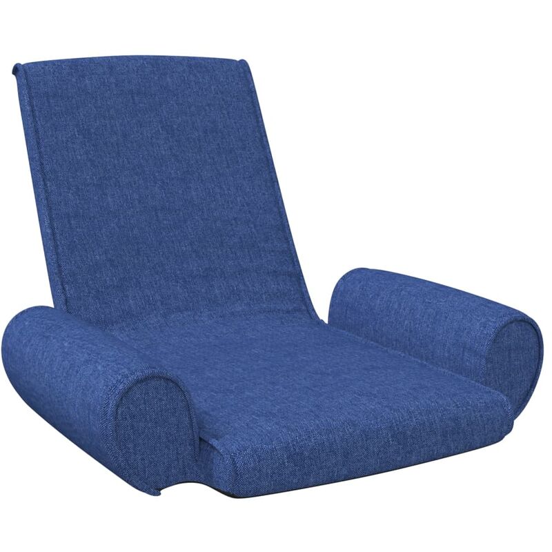 

Silla de suelo plegable de tela azul - Azul - Vidaxl