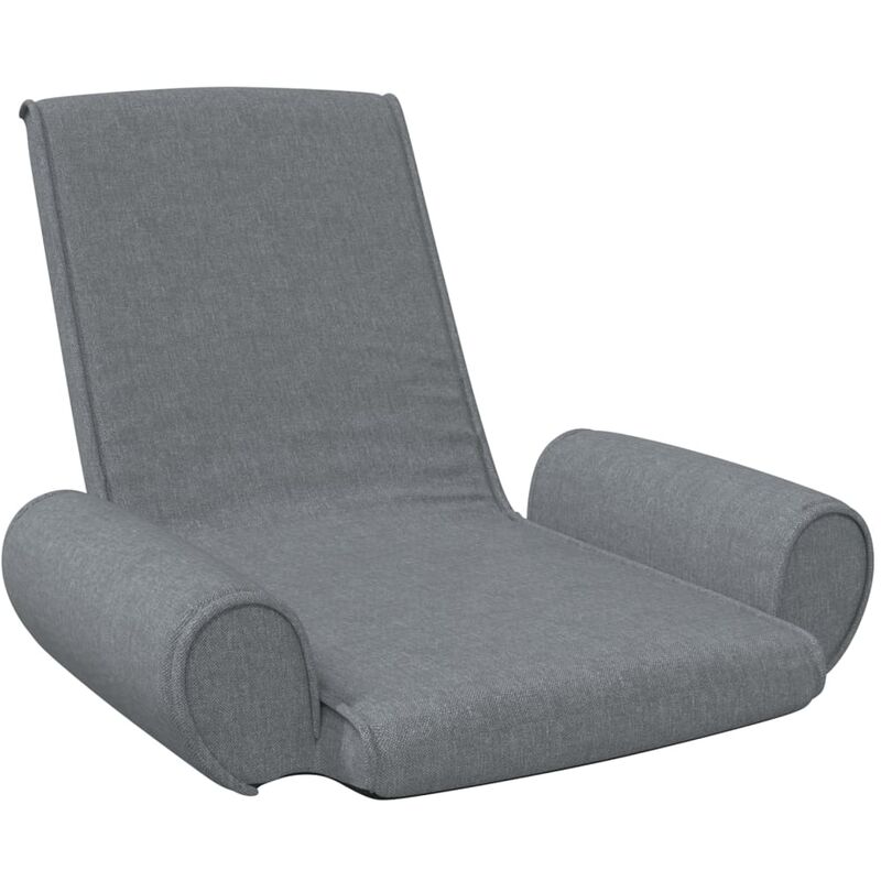 

vidaXL Silla de suelo plegable de tela gris claro - Gris