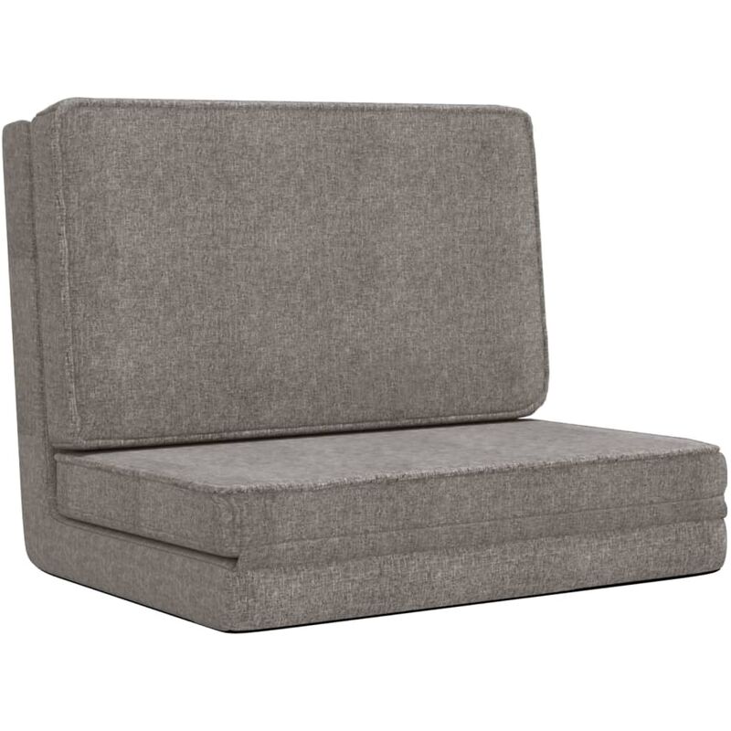 

vidaXL Silla de suelo plegable de tela gris claro - Gris