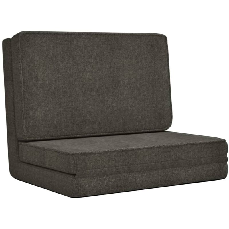 

vidaXL Silla de suelo plegable de tela gris oscuro - Gris