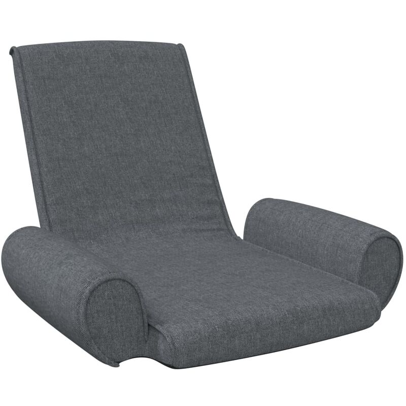 

Silla de suelo plegable de tela gris oscuro - Gris - Vidaxl