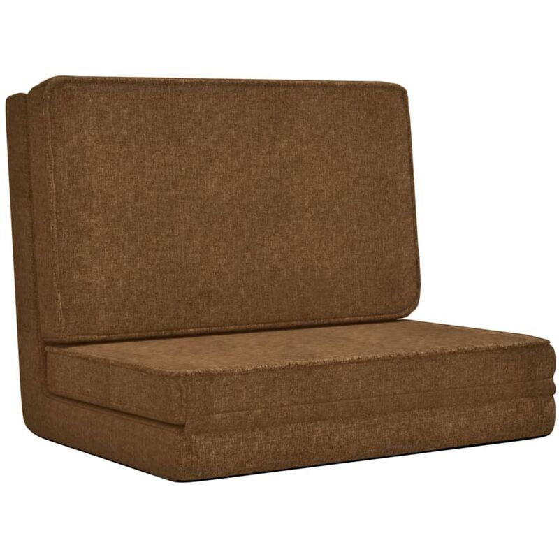 

vidaXL Silla de suelo plegable de tela marrón - Marrón