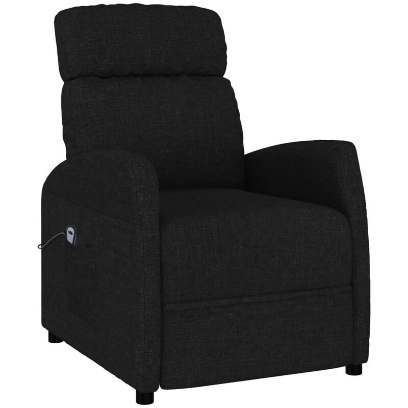 

Sillón reclinable eléctrico de tela negra - Negro - Vidaxl