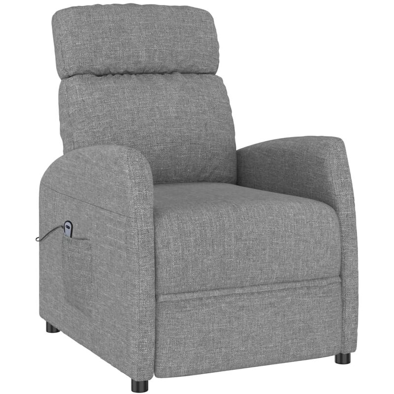 

Silla eléctrica reclinable de tela gris claro - Gris - Vidaxl
