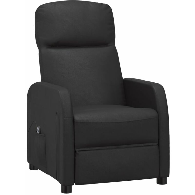 

Sillón eléctrica reclinable de cuero sintético negro - Negro - Vidaxl