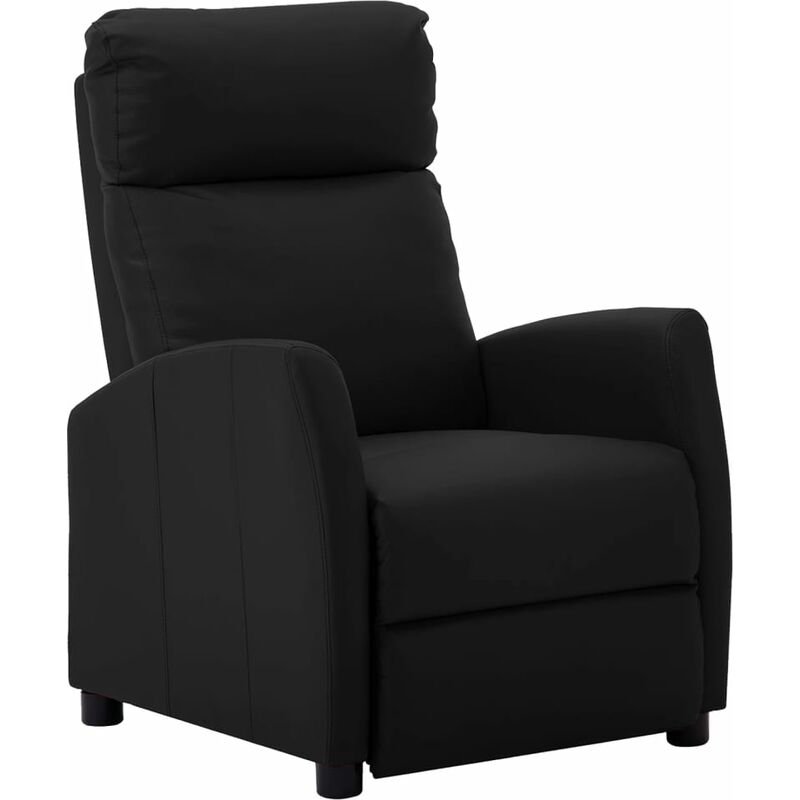 

Sillón eléctrico reclinable de piel sintética negra - Negro - Vidaxl