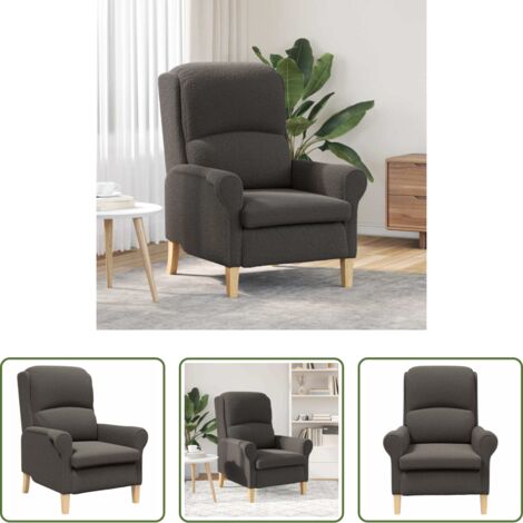 vidaXL Silla ergonómica -  sillón Gris oscuro 76 x 94 x 102 cm Tela de Sherpa suave