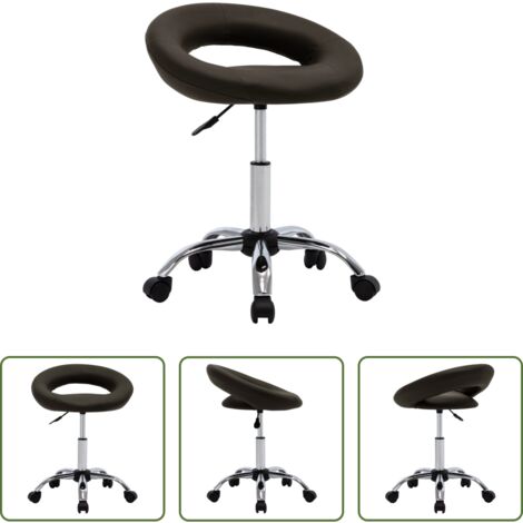 vidaXL Silla giratoria cuero sintético - Silla de comedor giratoria cuero sintético marrón