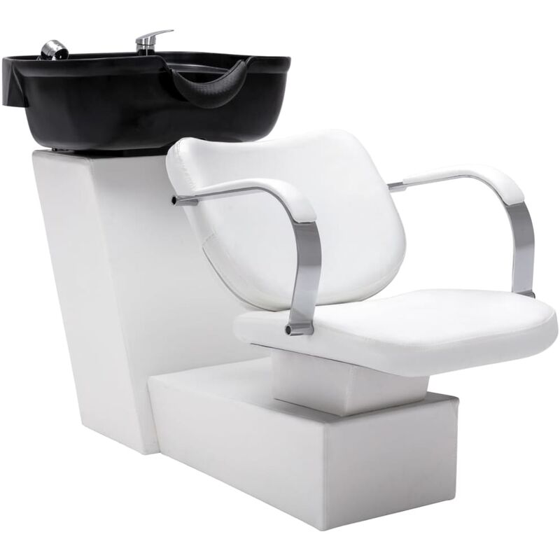 

vidaXL Silla lavacabezas con lavabo cuero sintético 137x59x82 cm