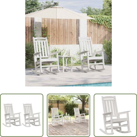 vidaXL Silla mecedora moderna -  Mecedora 2 pcs 92 x 70 x 108 cm Polietileno