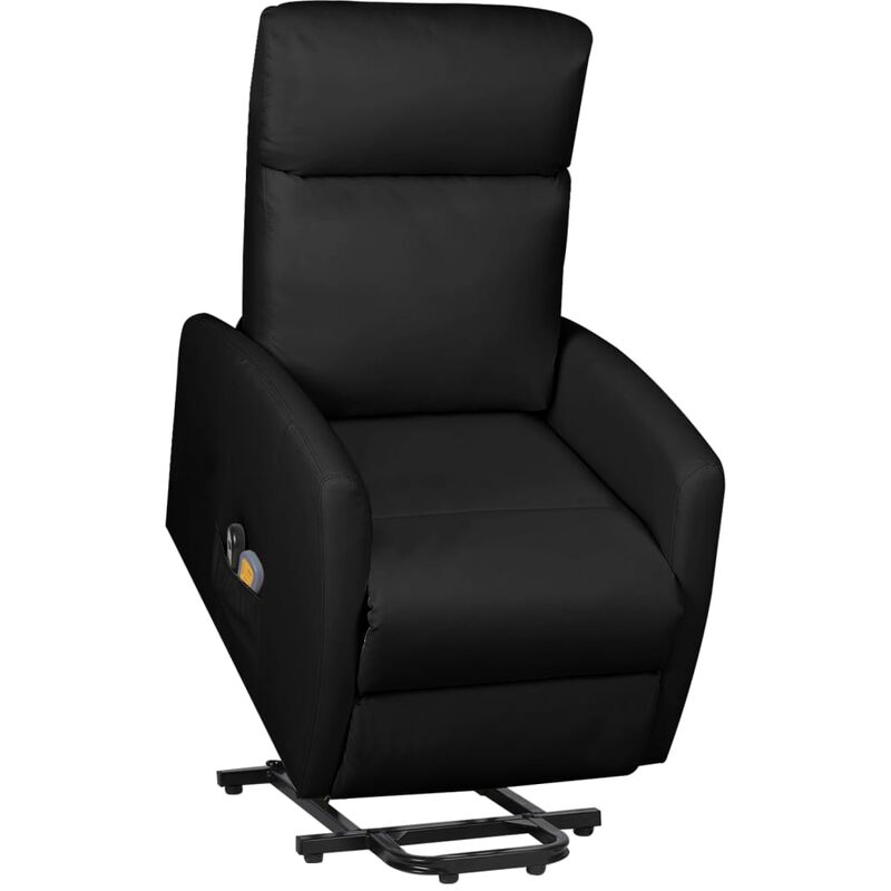 

Silla reclinable de masaje de pie cuero sintético negro - Negro - Vidaxl