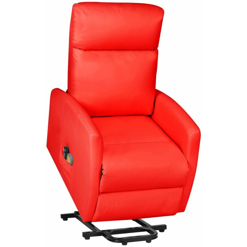 

Silla reclinable de masaje de pie cuero sintético rojo - Rojo - Vidaxl