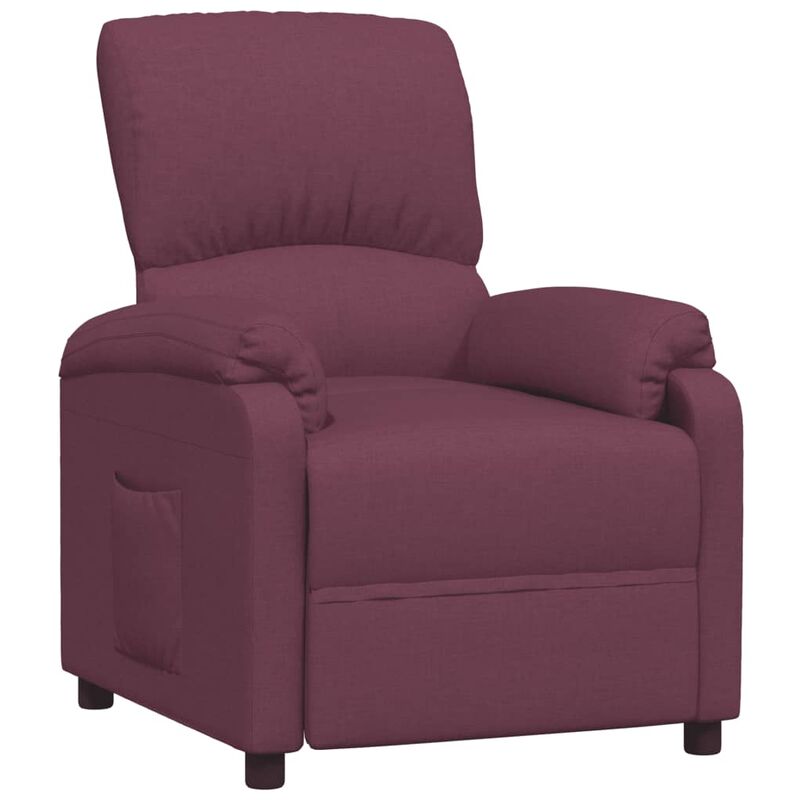 

Silla reclinable de tela morado - Púrpura - Vidaxl